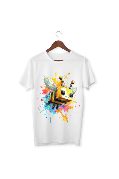 ALPŞAN TİCARET Minecraft dječja i odrasla bela T-shirt unisex dečja majica
