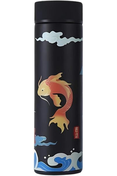 Twisoo Stainless Steel Smart Water Bottle, 500ml, Double Wall Vacuum Insulated, LED Touch Display Th