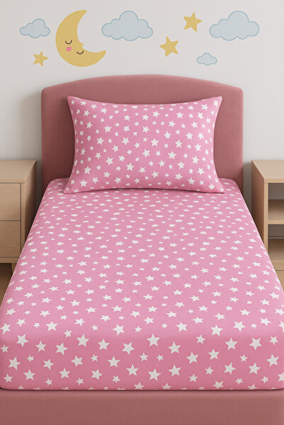 sehra Single Cotton Fitted Sheet + 1 Pillowcase Set Quality Durable Children's Pattern Set