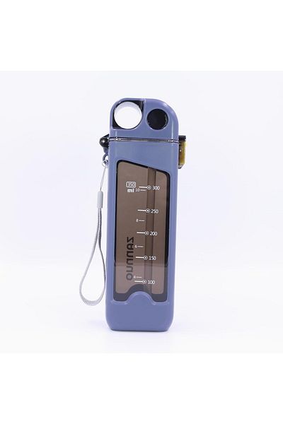 Twisoo Flip-top Portable Square Plastic Water Bottle, Food-grade Cup Body Pc and Lid, Duckbill Desig