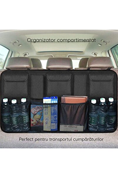 SOHO Organizator Portbagaj Auto, 9 Buzunare, Material Textil, Protect, Negru