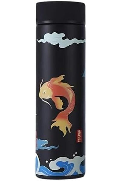 Twisoo Stainless Steel Smart Water Bottle, 500ml, Double Wall Vacuum Insulated, LED Touch Display Th