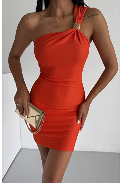 Dila Butik Tek Omuz Toka Detay Ottoman Elbise