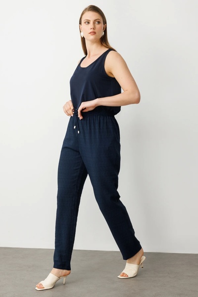 Ekol Elastic Waist Wide Leg Trousers 07584