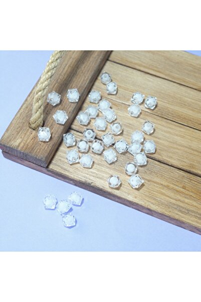 Prestij Boncuk 10 MM alb cu mărgele acrilice cub model mărgele bijuterii gean...