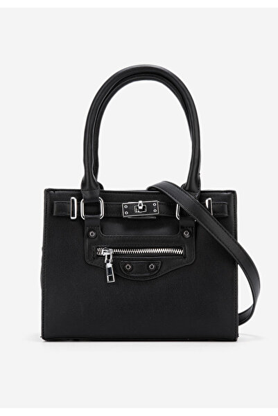 B T Shoes Černá rukojeť kabelky Fernanda