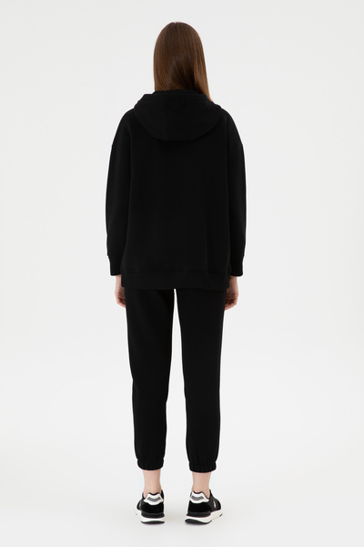 U.S. Polo Assn. Kadın Siyah Şardonlu Jogger Eşofman Altı 50313581-VR046