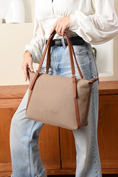 Just Polo EU حقائب كتف نسائية أصلية من Just Polo مناسبة للاستخدام اليومي 6037 KUMKAHVEE