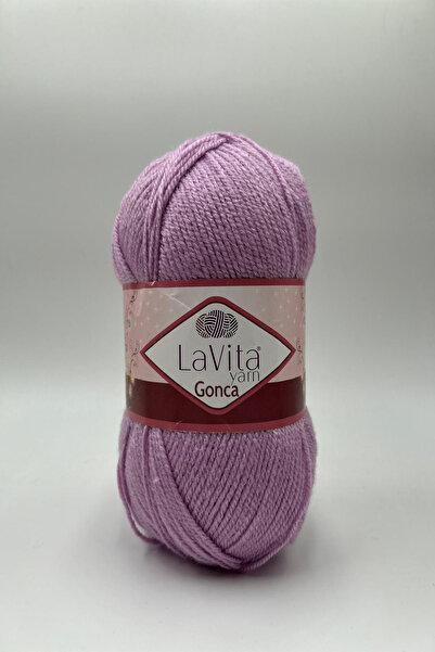 LaVita Yarn خيط غونكا محبوك يدويًا 100% أكريليك 100 جرام (4116 لافندر وردي)