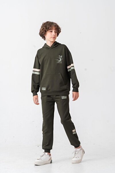 Mışıl Kids Just Sport Basketball University Team Printed Boys' Bottom Top Tracksuit Set