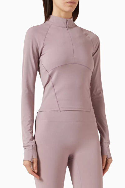 Adanola قميص علوي بسحّاب ربعي مرن من النايلون وملاءمة التصميم