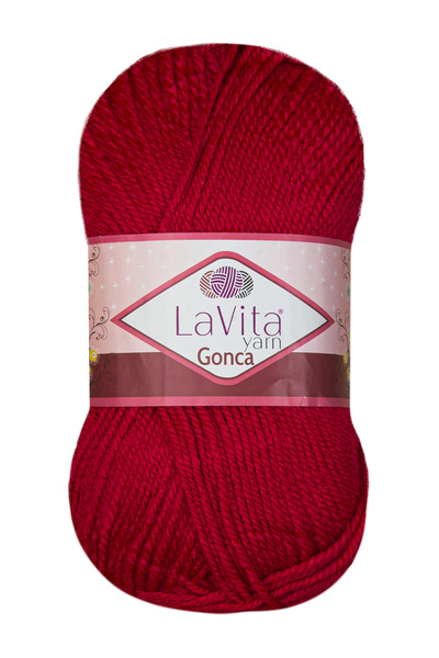 LaVita Yarn Gonca El Örgü İpi %100 Akrilik 100gr (4021 NAR PEMBE)