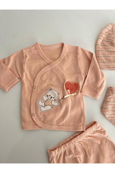 baume clothes Baby Girl Salmon Hospital Release Set