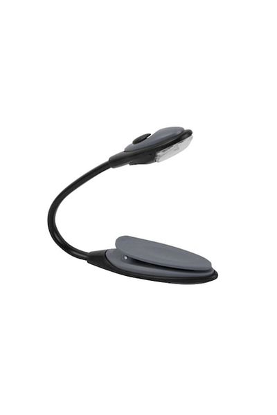 OEM Flexible reading lamp, LED light, clamp attachment, black/gray, 26 cm