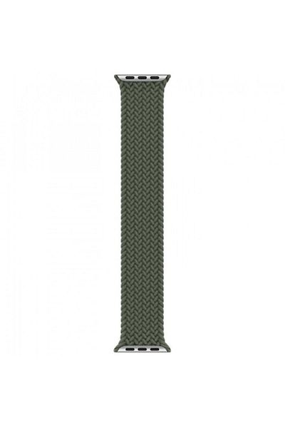 Bibilel Single loop strap for Apple Watch 42/44 mm, silicone, Dark green
