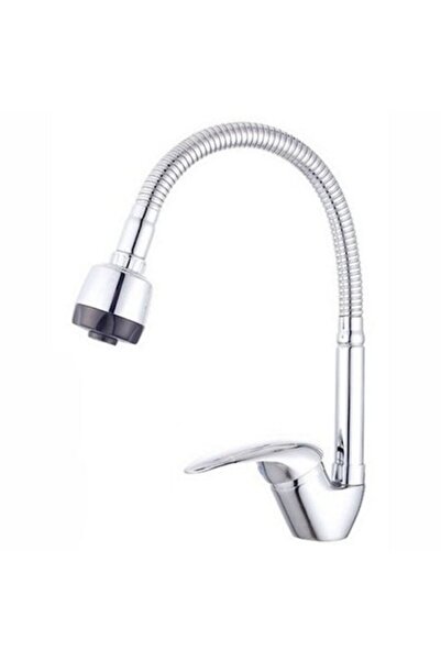 ECO Baterie bucatarie , monocomanda, pipa flexibila, finisaj cromat