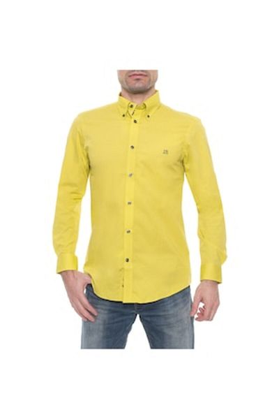 Harmont & Blaine Men's Shirt Harmont & Blaine C07340-001531, Yellow, Size L INTL