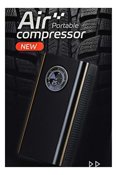 Generic Portable Air Compressor - 12V Digital Tire Inflator with LED Light, Auto Shut-Off and Multiple Nozzles