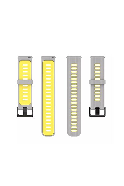 OEM Gray silicone strap for Samsung Galaxy Watch 4, Galaxy Watch Active 1 / 2, Huawei Watch GT, GT 2, GT