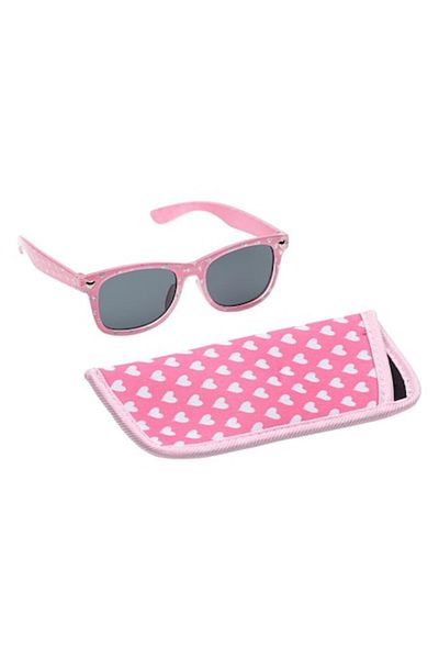 Bibilel Set children's sunglasses and case, heart model, 100% UV protection, +3 years, Pink, JMB-BBL7846