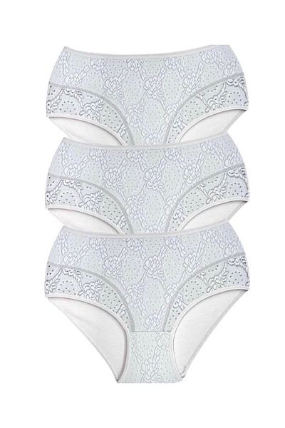 MİSSEMMA Women's Double Layered Lace Recovery 3 Pieces High Waist Panties