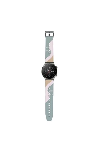 Bibilel Silicone Strap for Huawei Watch GT2 PRO, Camo Gray Green