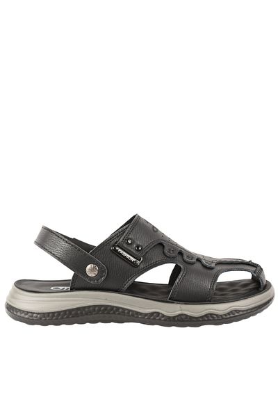 OTTER Casual sandals, men, FM60003B, black, genuine leather 45
