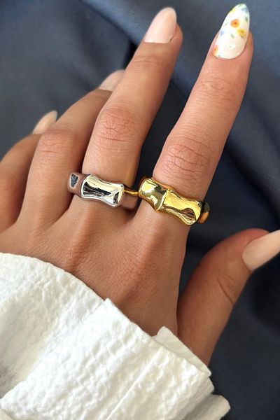 Leo'Stone New Season Bone Design Adjustable Women's Ring