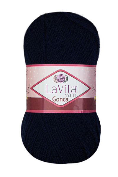 LaVita Yarn خيط غونكا محبوك يدويًا 100% أكريليك 100 جرام (5311 ماء عميق)