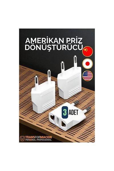 SAVA HOME COLLECTİON Modacar american plug converter - american socket adapter 3 pieces