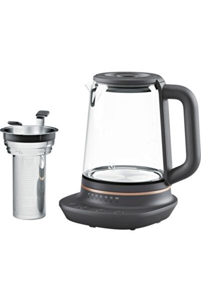 Electrolux Fierbător electric E7GK1-8BP, 2400W, infuzor pentru ceai inclus, sticlă Schott, temperatură predefinită