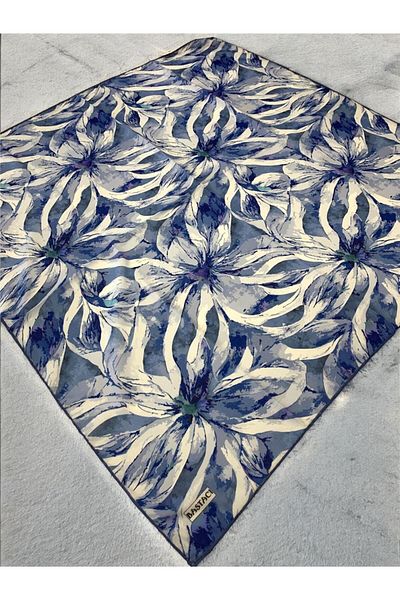 Baştacı Cotton Soft 0369 Denim Blue Scarf
