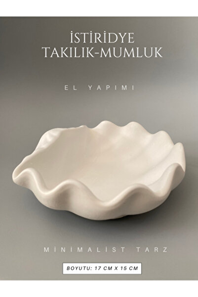Home Büyük İstiridye Formlu Takılık - Mumluk - Dekoratif Tabak