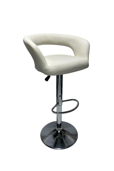 rexa Brage Living Modern Adjustable Bar Stool – Wide Swivel Faux Leather Seat with Hollow Backrest