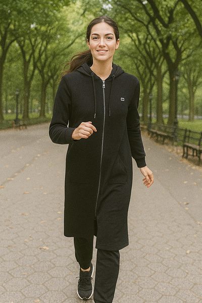 Duss Slim Fit Hijab Tunic Set with Side Pocket Detail