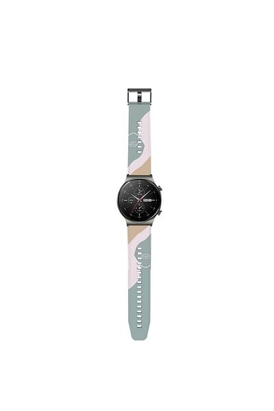Bibilel Silicone Strap for Huawei Watch GT2 PRO, Camo Gray Green