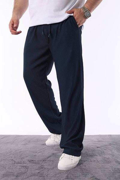 Louen lucie Loose Fit White Color Jacquard Fabric Corded Trousers