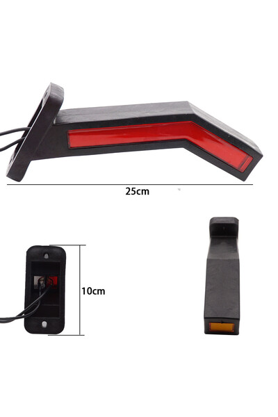 Tucrim Lampi gabarit led, set de 2 bucati stanga dreapta, lumina alba, rosie, galbena 12-24V