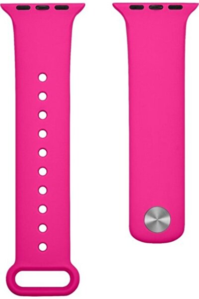 Bibilel Curea din silicon pentru Apple Watch, compatibilă cu 42/44 mm, roz neon, BBL1746