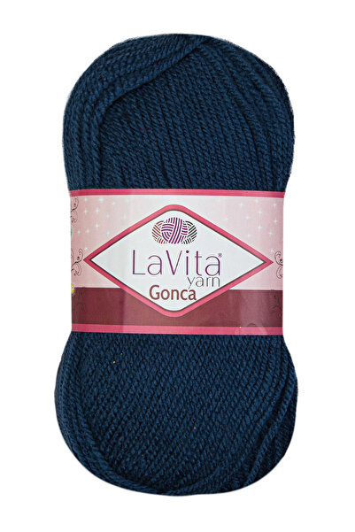 LaVita Yarn خيط حياكة يدوي من جونكا 100% أكريليك 100 جرام (5026 أزرق ليلي)