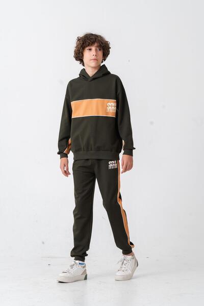 Mışıl Kids Soul Fater Great Mental Attitude Printed Boys Bottom Top Tracksuit Set