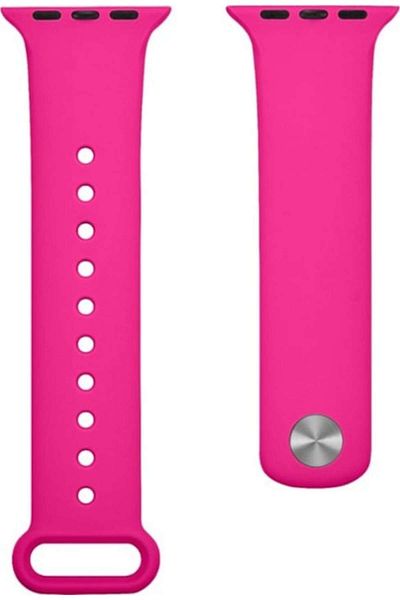 Bibilel Silicone Strap for Apple Watch, Compatible with 42/44 mm, Neon Pink, BBL1746