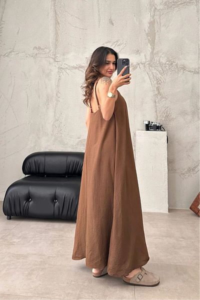 Patreon Aerobin Fabric Long Dress with Adjustable Straps