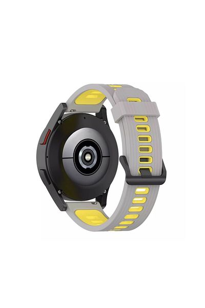 OEM Gray silicone strap for Samsung Galaxy Watch 4, Galaxy Watch Active 1 / 2, Huawei Watch GT, GT 2, GT