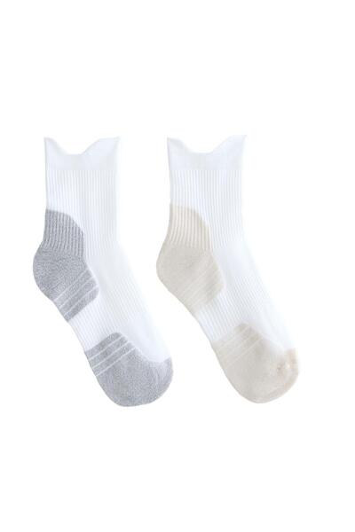 Oysho 2 pairs of polyamide blend quarter running socks