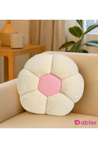 Pabtex Set of 4 Plush Flower Pillows – Soft and Decorative Design