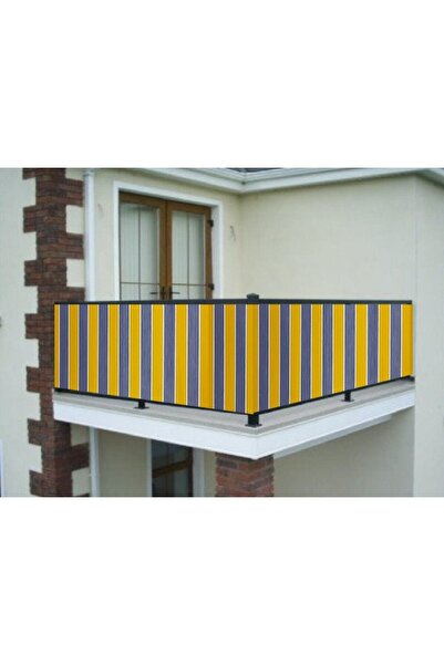 ceylan home Balcony Iron Curtain with Laces Yellow Gray Size Options