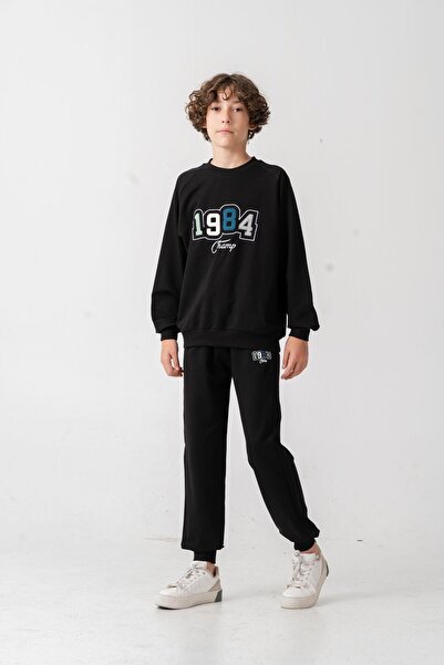 Mışıl Kids Σετ αθλητική φόρμα 1984 Champ απλικέ κεντημένο με στάμπα για αγόρια