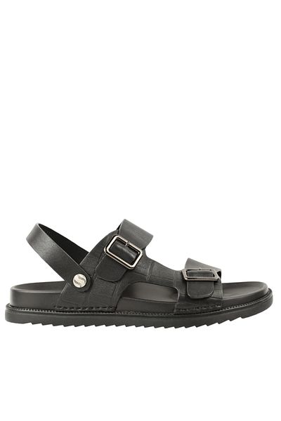 Mels Casual sandals, men, OB10555, black, genuine leather 44