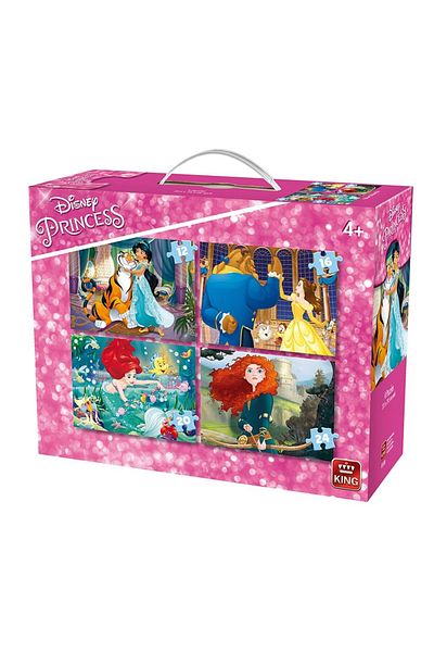 King Puzzle 4in1 (12+16+20+24) pieces 4 Princesses